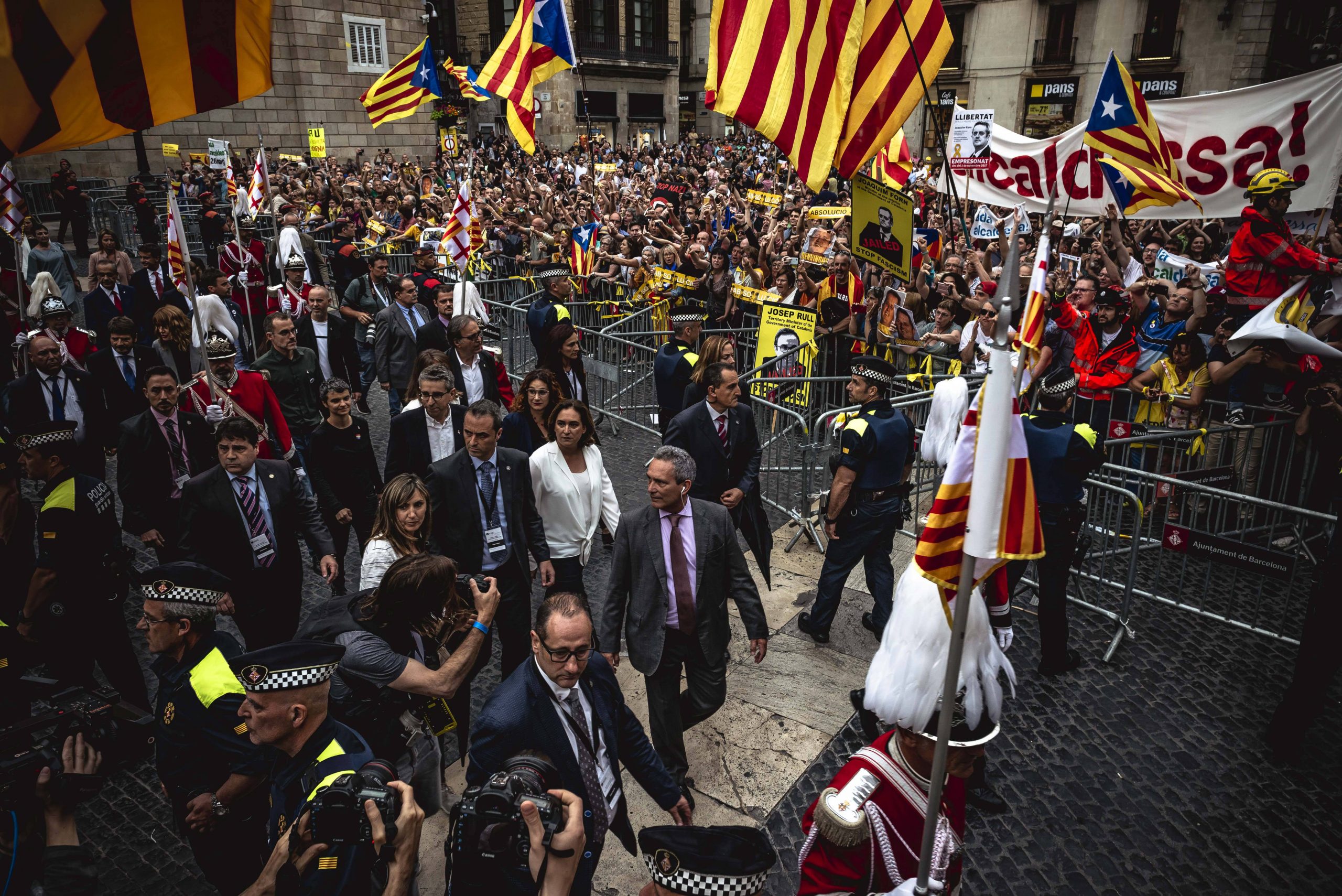 Separatists Protest In Support Of Imprisoned Quim Forn