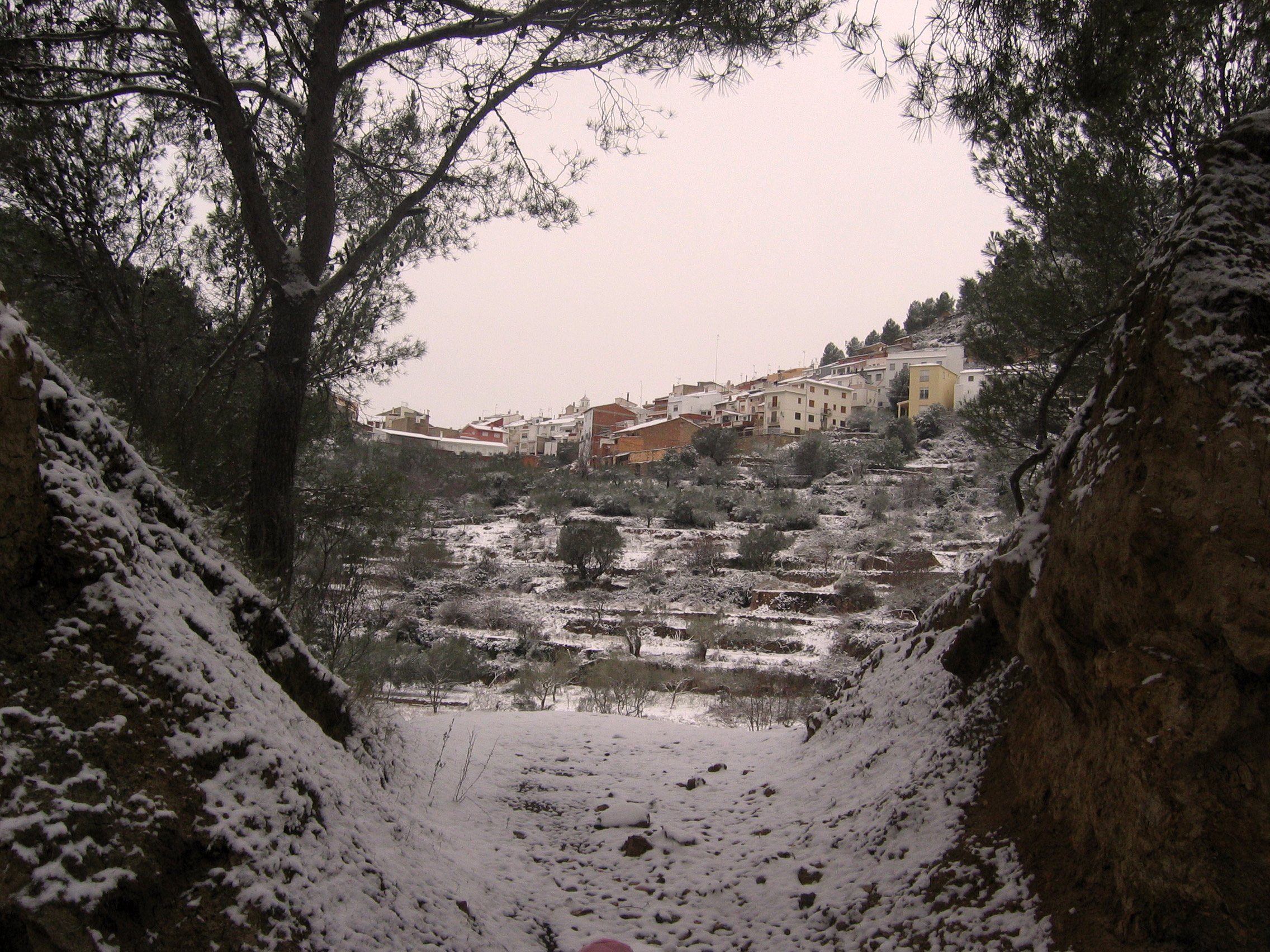 Snow in inland Castellon on Thursday