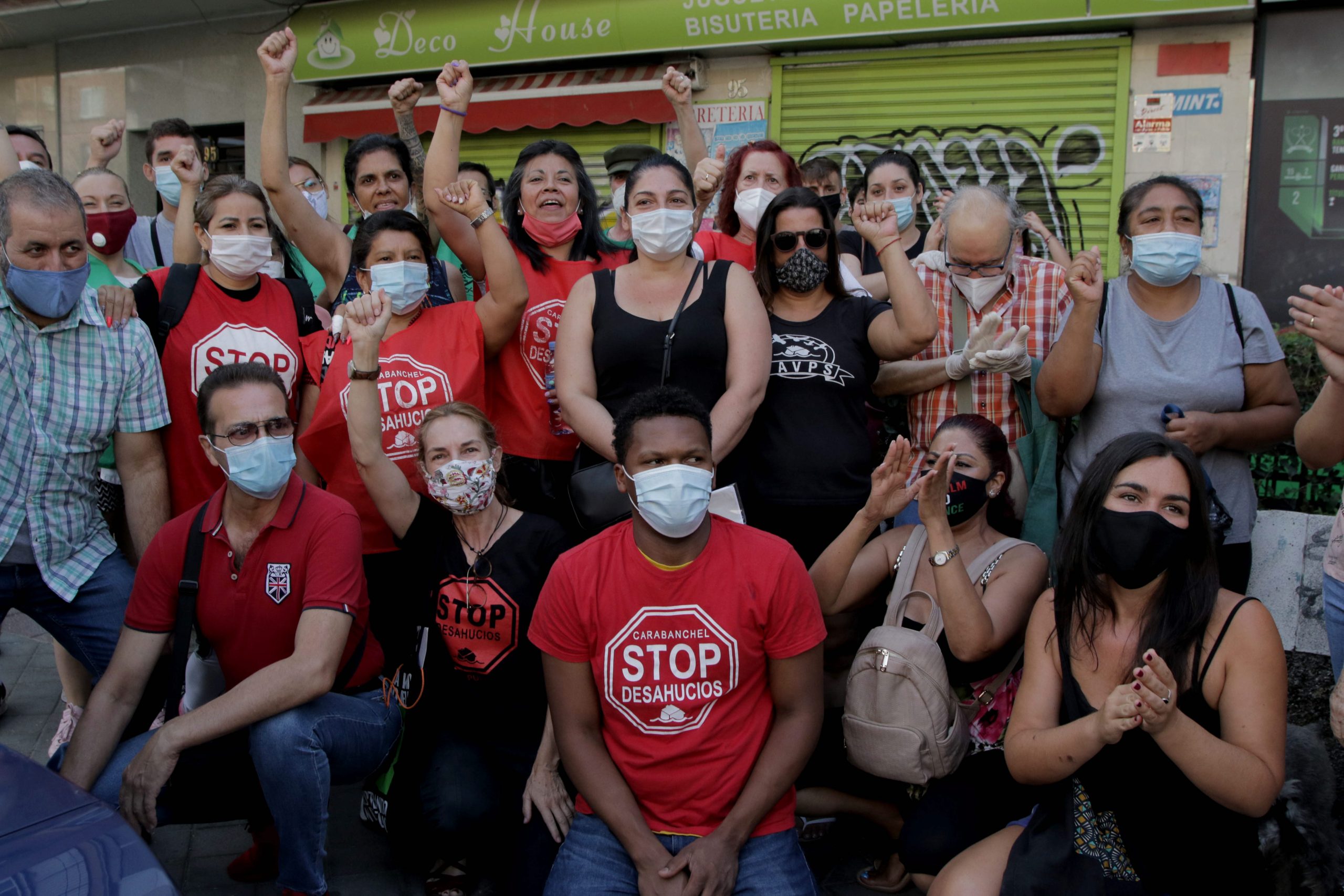 A recent protest by the Stop Desahucios anti-eviction platform