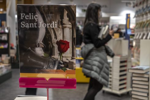 The Bookstores Prepared For The Traditional Day Of Sant Jordi's Day In Barcelona, Spain 19 Apr 2021