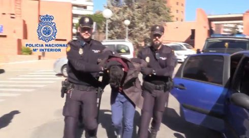 photo of arrest of Alberto Sánchez Gómez issued by police in Madrid