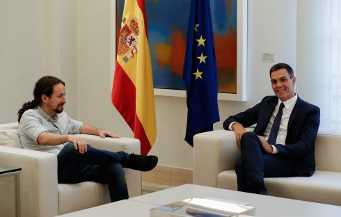 Pedro Sanchez Pablo Iglesias Meeting In Madrid