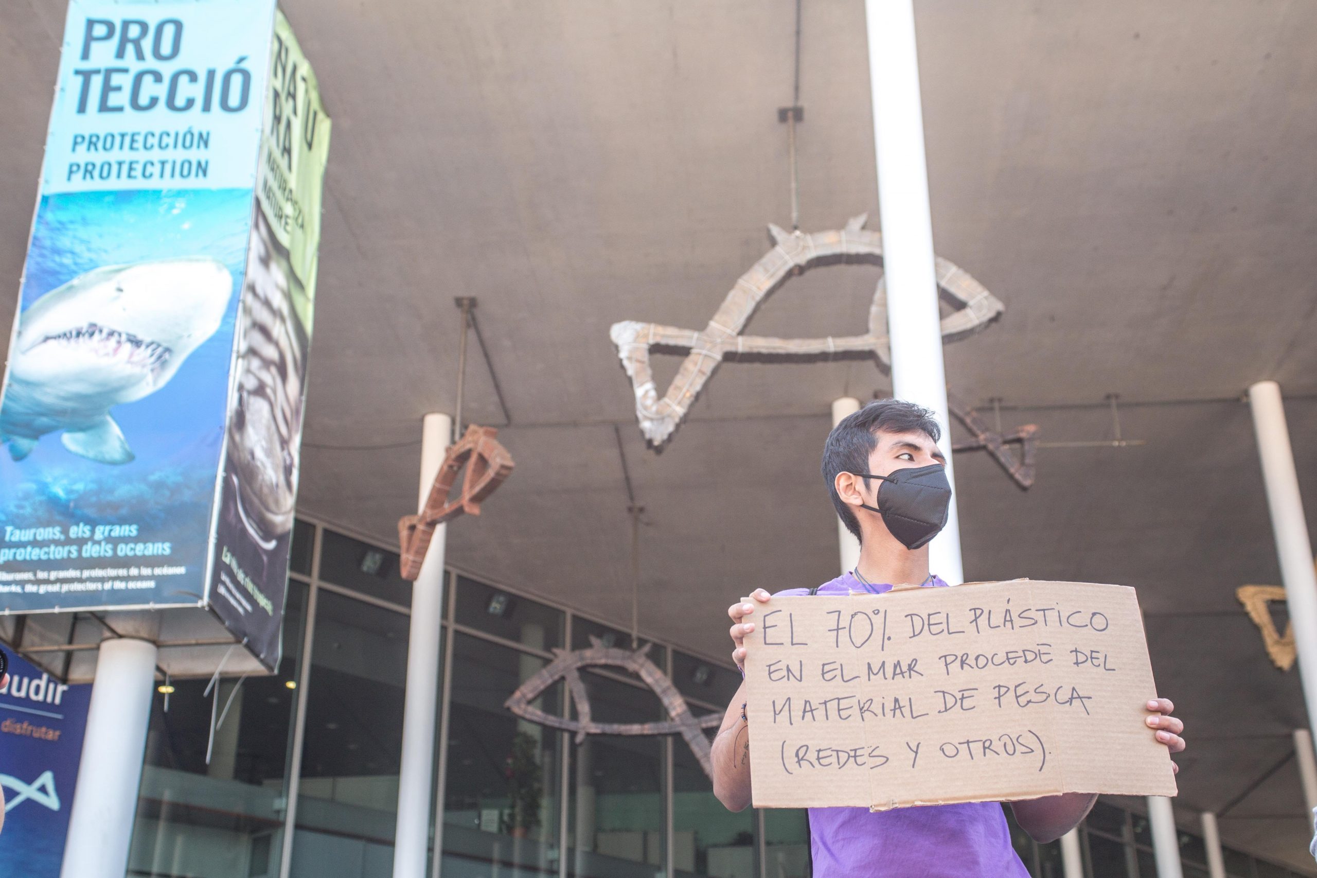 A recent protest against plastics in the sea