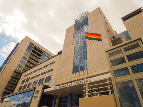 Rainbow Flags Raised Outside The St Bernardo Hospital