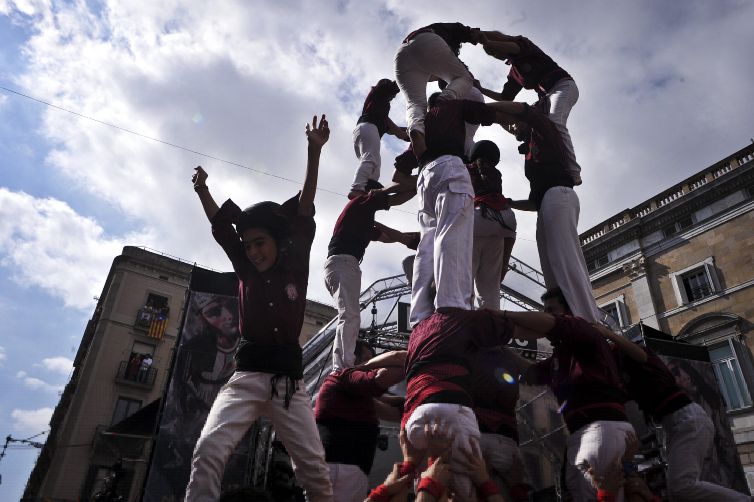 Human Towers On Last Day Of Feast Of La Merce