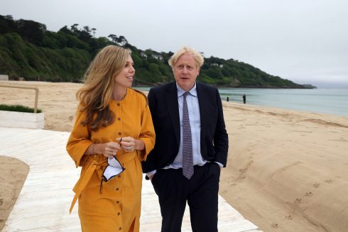 Non Exclusive: Boris & Carrie Johnson In Cornwall