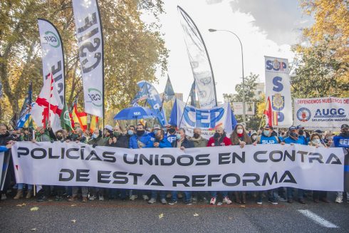 Spain: Demonstration Of Thousands Of Policemen Who Travel Through Madrid Against The Reform Of The Citizen