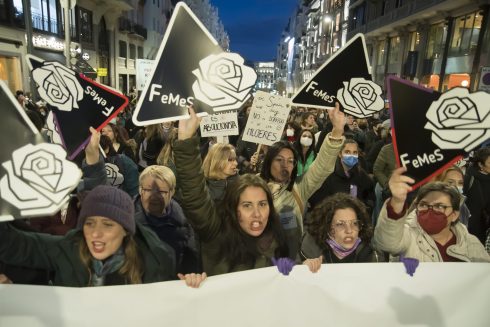 International Women's Day Protest In Madrid