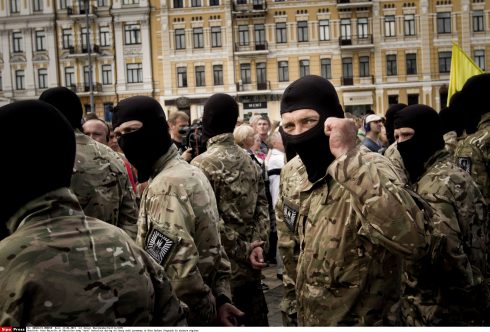 Kiev Recruits Of Ukrainian Army 'azov' Battalion During Military Oath Ceremony In Kiev Before Dispatch To Eastern Regions