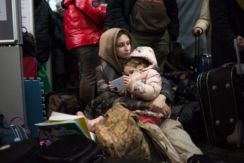 Refugees At Warsaw Train Station In Warsaw, Poland 8 Mar 2022