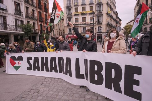 Protest Against Government Position In Spain Off Western Sahara In Madrid Where Sahrawi And Canarian People Claimed For Sahara