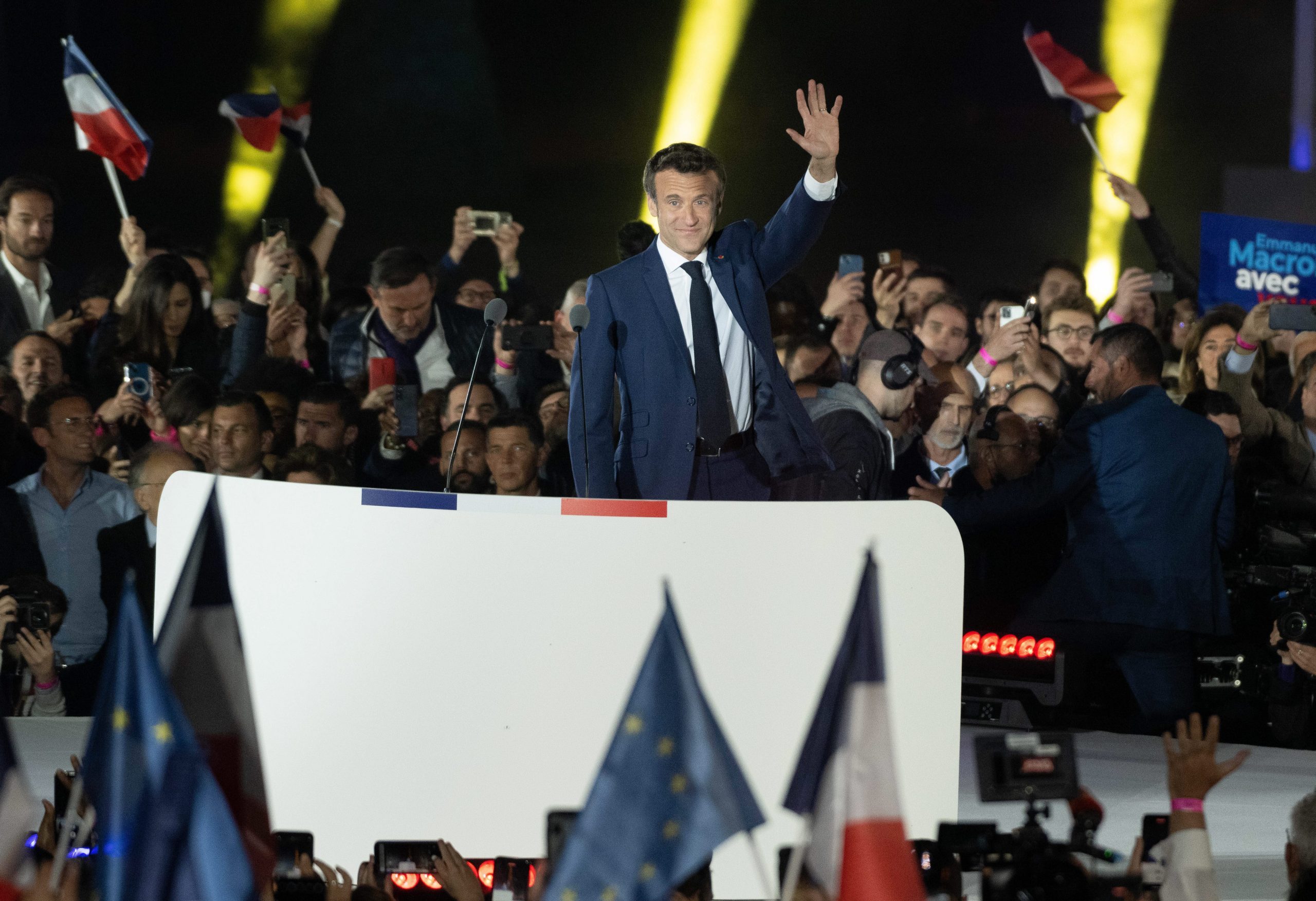 Paris: French President Emmanuel Macron Delivers A Speech After His Victory