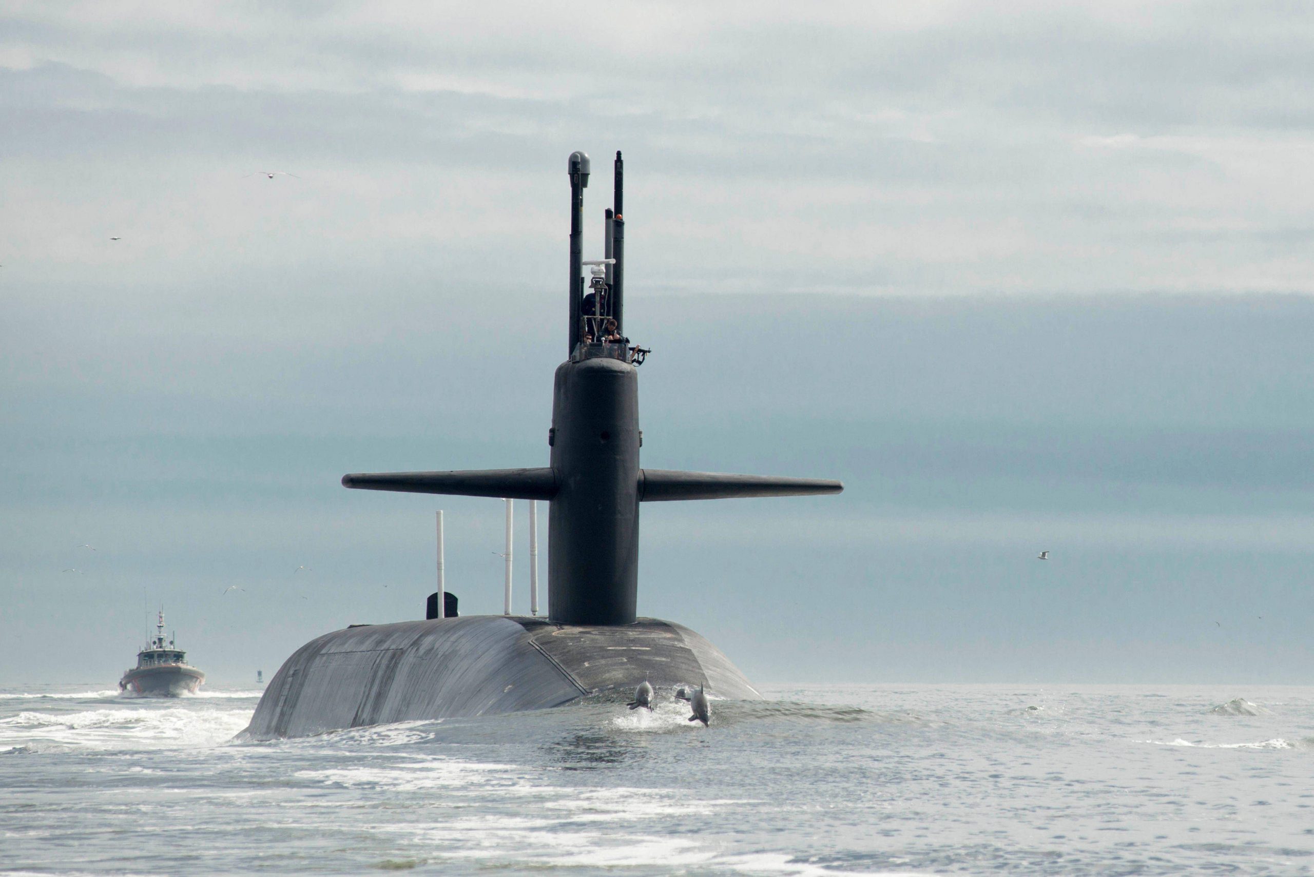 The U.s. Navy Ohio Class Nuclear Powered Ballistic Missile Uss Tennessee Returns To Naval Submarine Base Kings Bay After A Three Month Deployment February 7, 2013 In Kings Bay, Georgia