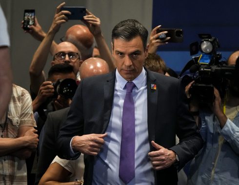 Spain's Prime Minister Pedro Sanchez Prepares For An Interview At A Nato Summit In Madrid