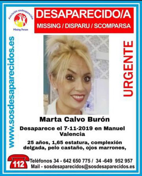 A Missing Persons Poster Seeking Marta Calvo