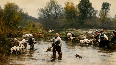 Chipperjo White Pit Bull Puppies Being Sold Down A Running River