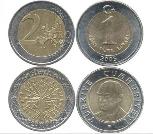 Two Euro Turkish Lira