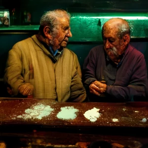 Old Men Cocaine On Bar