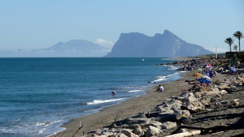 Sotogrande Beach With Gibraltar In Background Flickr Gailhampshire