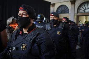 Protests For The Visit Of King Felipe And President Pedro Sanchez In Barcelona