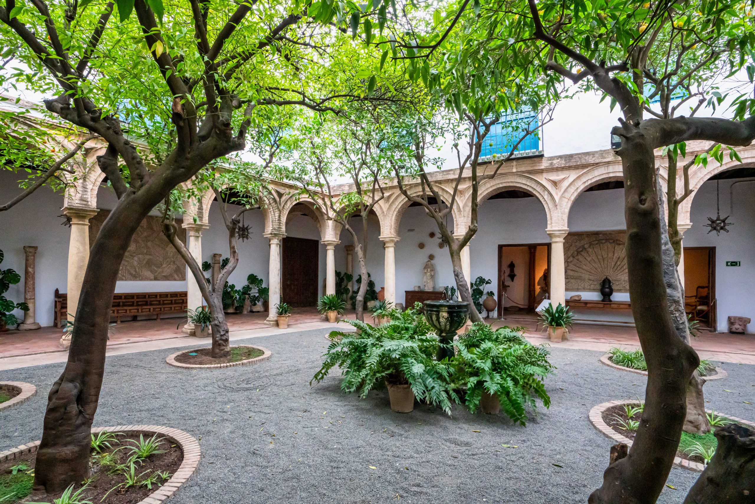 Courtyard Garden Of Viana Palace In Cordoba, Andalusia, Spain.