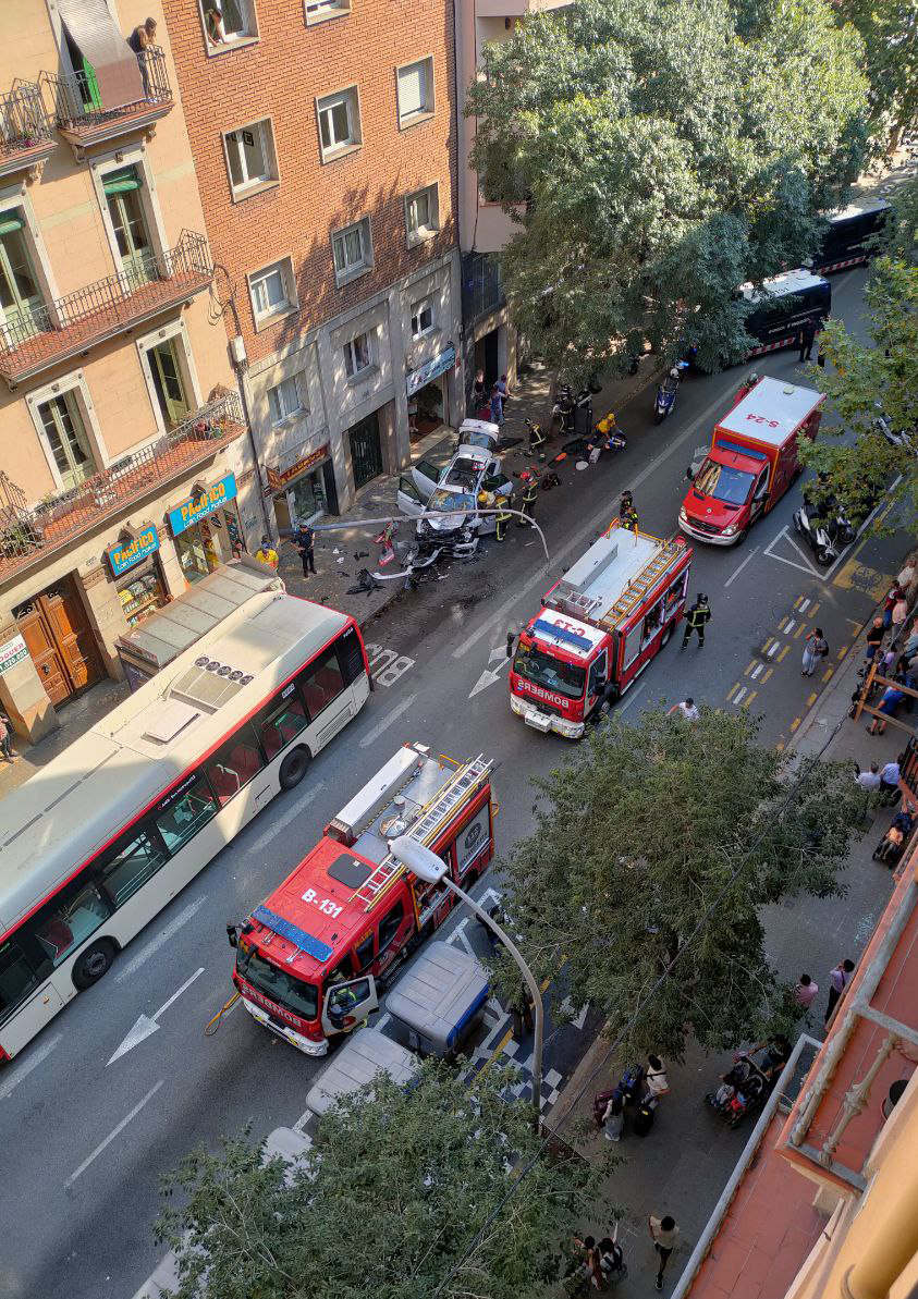 Crash In Barcelona Centre