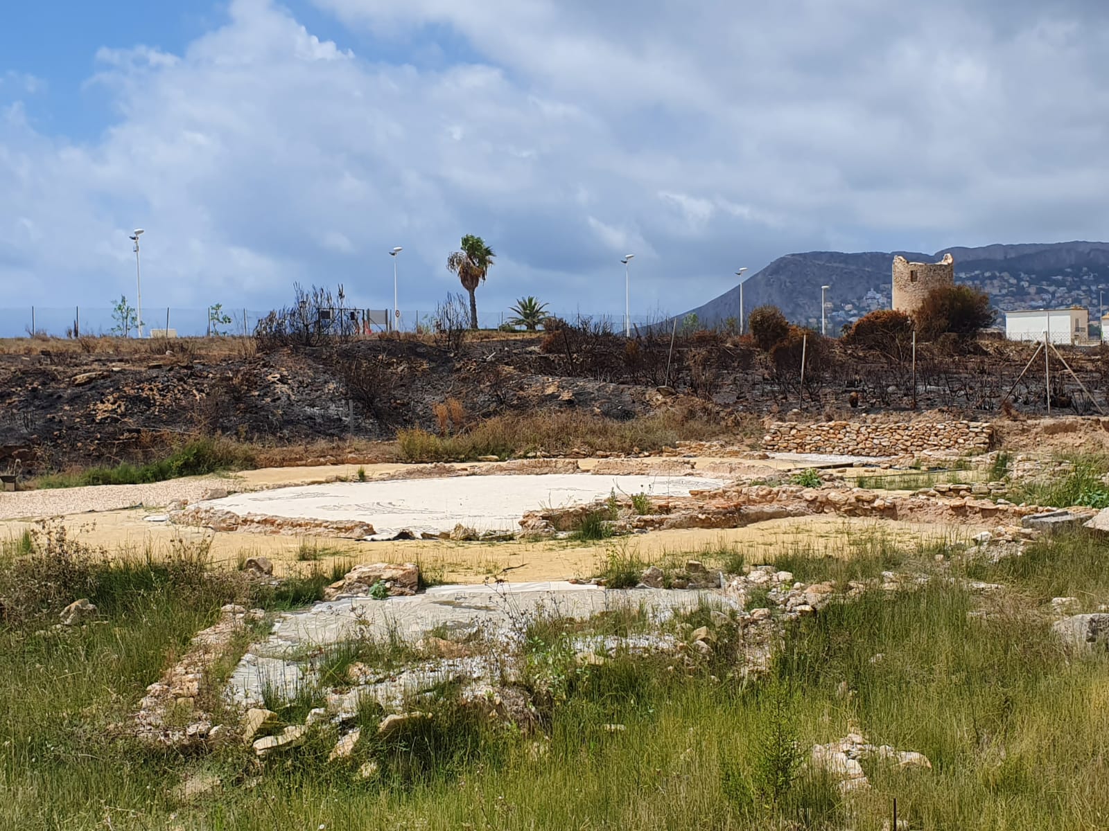 Lucky escape for historic Roman site on Spain's Costa Blanca after stray firework causes blaze