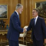 King Felipe VI and PP leader Alberto Nuñez Feijoo