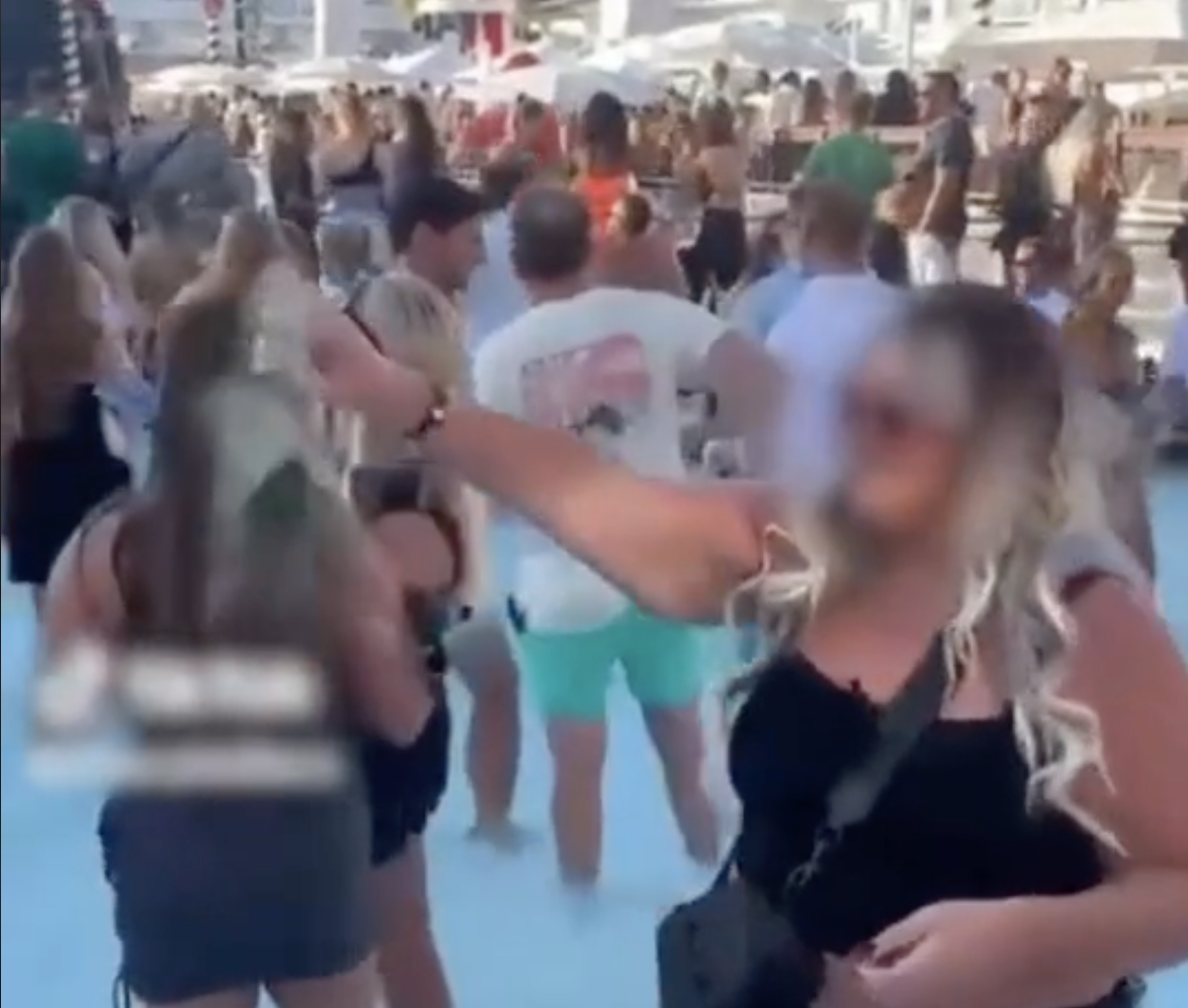 ibiza pool party girl spreads ashes