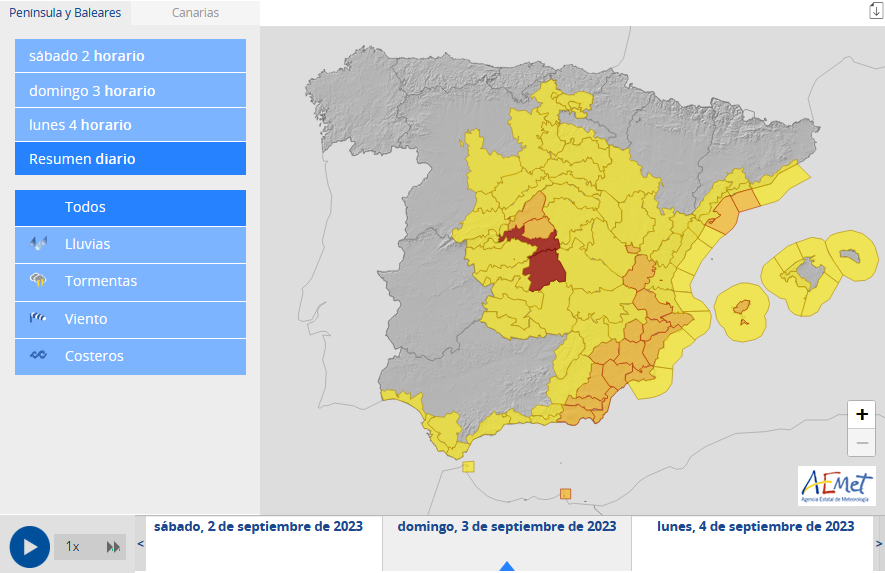 Madrid Is Placed On RED Alert For Severe Rain: Weather Warnings Are Also Upgraded Along The ...