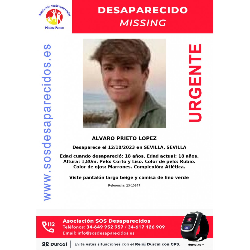 Missing person Alvaro Prieto