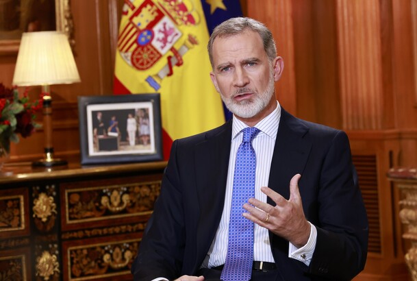 King Felipe VI delivers his 2023 Christmas Eve address