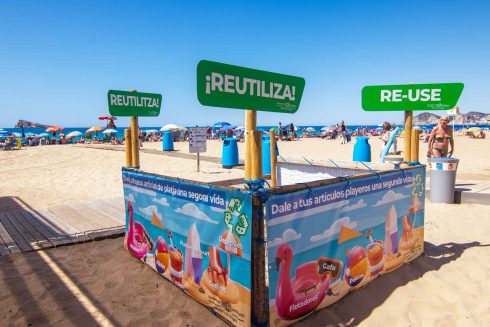 Benidorm introduces beach recycling point: Tourists can leave umbrellas, towels and other items at the end of their holiday
