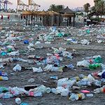 Rubbish left on the beaches of Malaga after San Juan