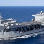 Huge US military ship is spotted docking in port on Spain’s Costa del Sol