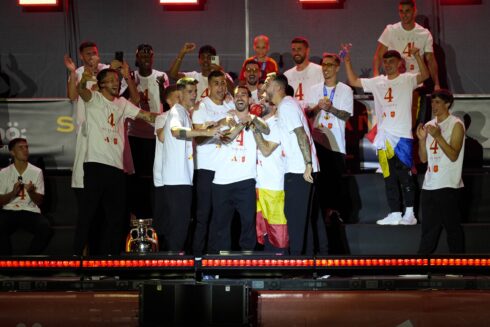 Spanish national football team celebrates winning UEFA Euro 2024 in Madrid