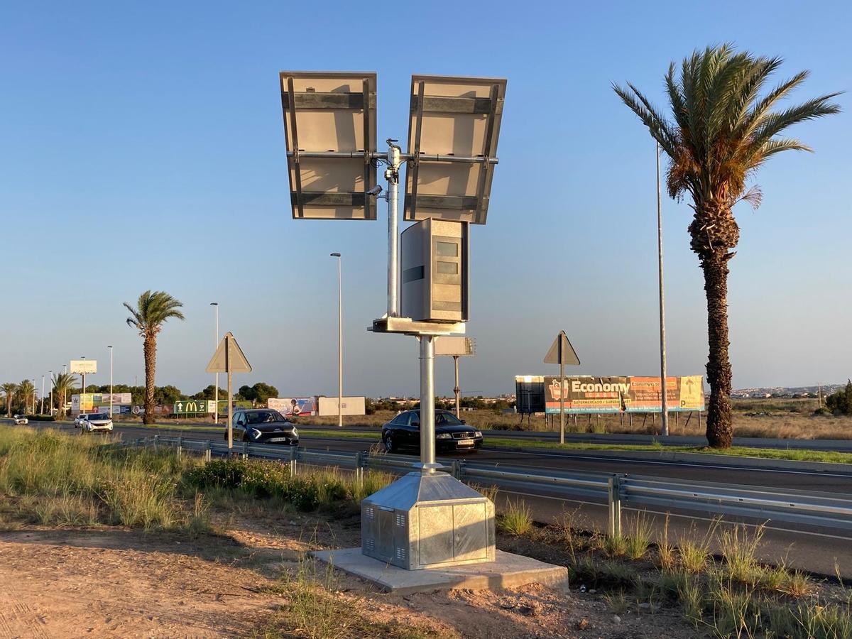 Super speed camera is installed on major road on Spain's Costa Blanca: Device uses microwave signals to detect how fast a vehicle is travelling