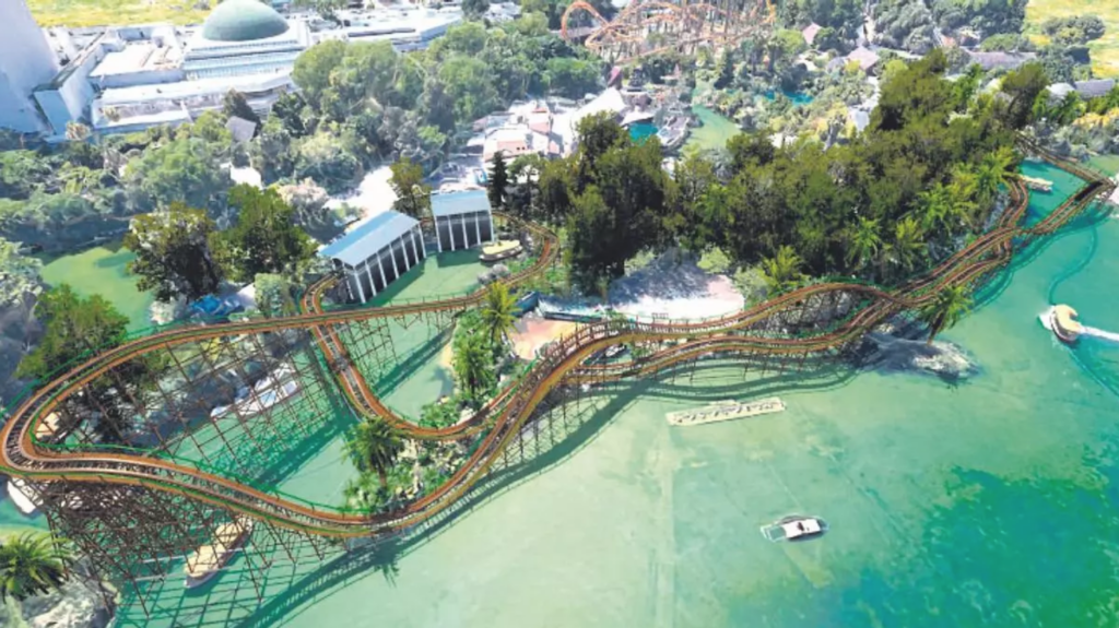 Huge rollercoaster over a lake is planned for major theme park in southern Spain