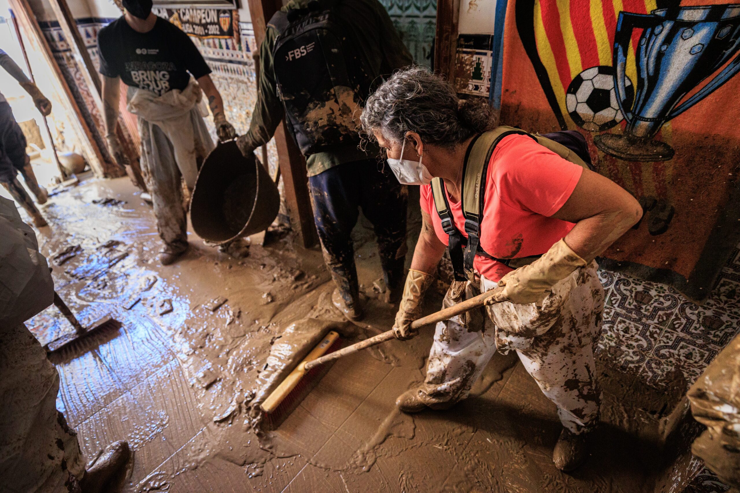 Interior designers. architects, and decorators join forces to make flood-devastated properties habitable in Valencia