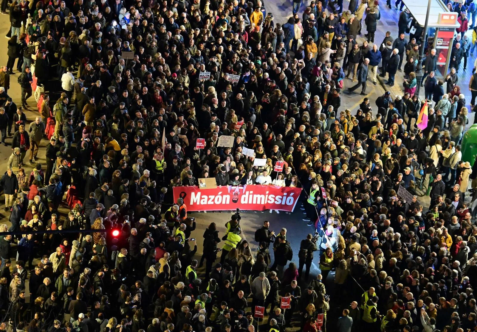 80,000 people demonstrate in Valencia during latest flood protest demanding resignation of president Carlos Mazon