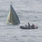 Abandoned narco-sub breaks into two when fishing boat tries to tow it to port in Spain