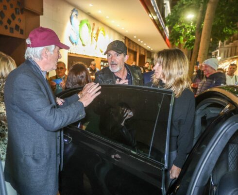 Richard Gere and Antonio Banderas enjoy a night out at the theatre in Malaga