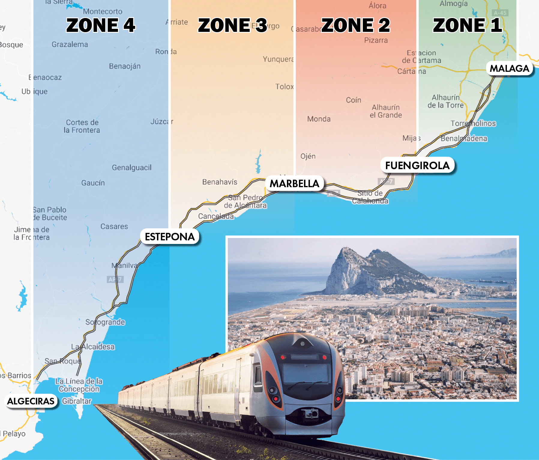 Train to Gibraltar? Spain’s long-demanded costa train may actually become a reality – and with it a stop across the border in La Linea