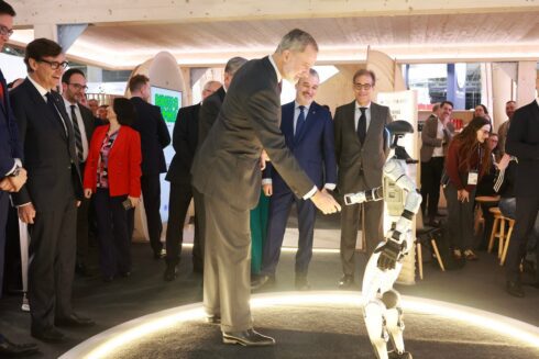 Spain's King Felipe opens the World Mobile Congress in Barcelona which showcases the latest in wireless technology