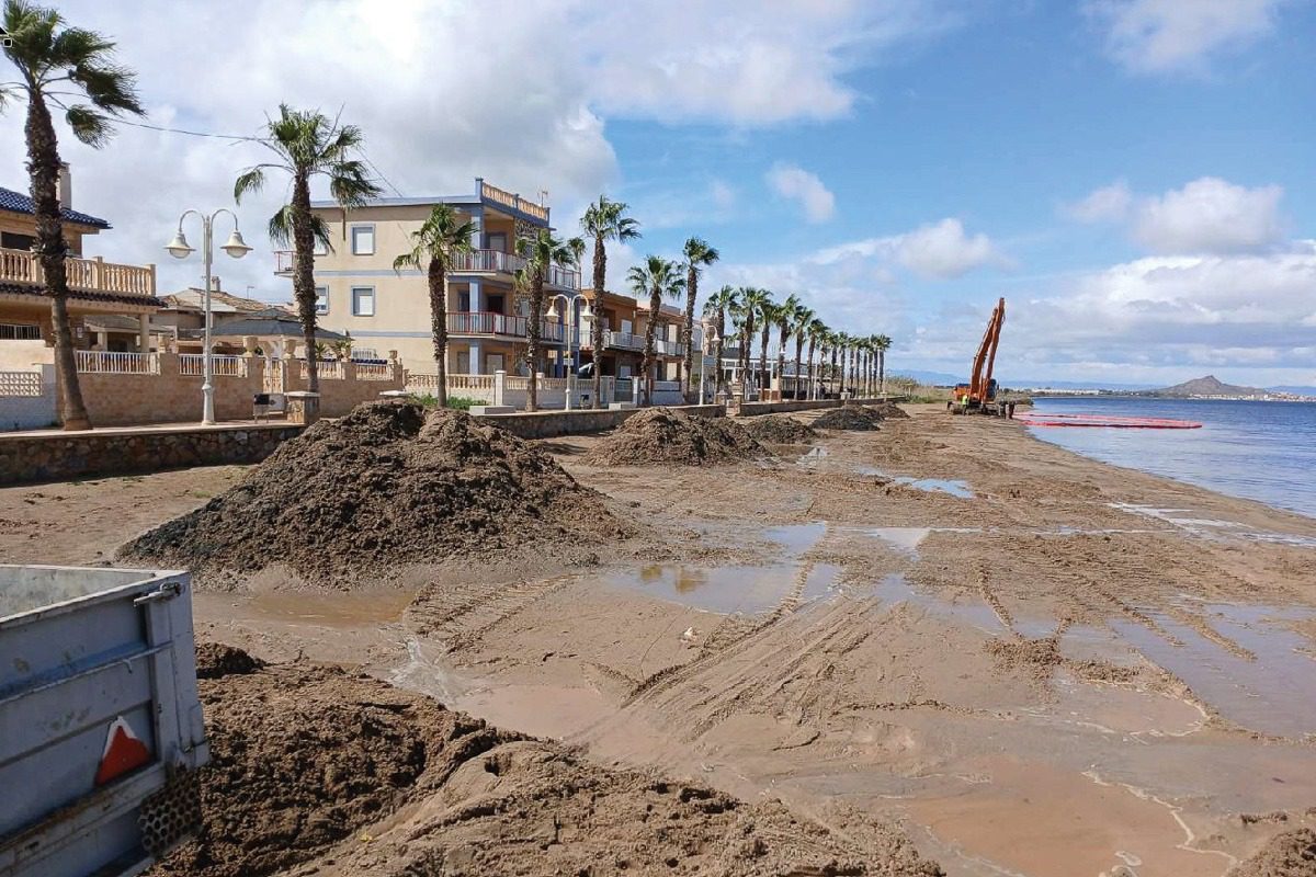 Two beaches on shores of Spain's Mar Menor get much-needed boost of extra sand